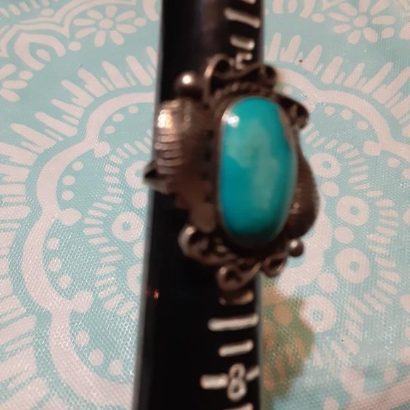 Vintage Turquoise Ring Sz 6.5 - Picture 2 of 3